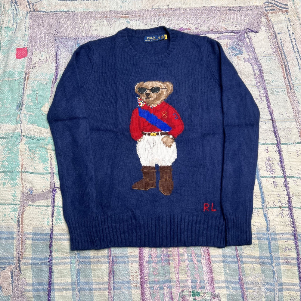 Polo Ralph Lauren Polo Bear Men's XS TP Blue Knit Crewneck Sweater